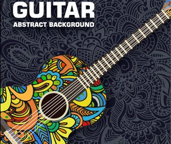 Vector De Fondo Abstracto Arte Guitarra
