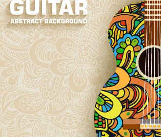 Art Guitar Abstract Background Vector
