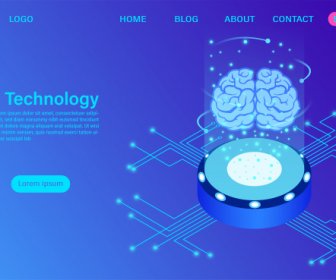 artificial intelligence technology concept data and engineering concept isometric