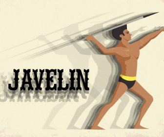 Athlete Advertisement Male Javelin Athletic Icon