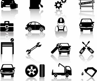 ícones De Mecânico De Auto