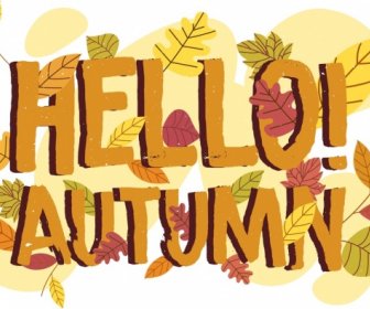 Autumn Background Leaves Texts Ornament