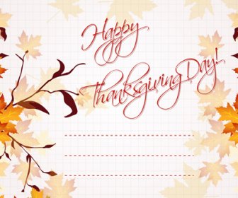 Autumn Elements Greeting Cards Design Vector