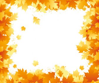 Autumn Elements Of Frames Vector