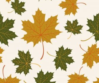 Autumn Maple Leaves Vectors Seamless Pattern