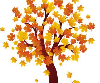 Outono De árvore Projeto Vector Ser