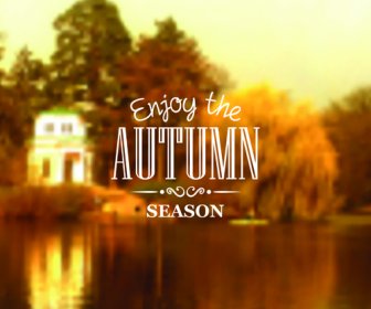 Temporada Outono Natureza Turva Fundo