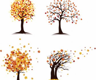 Conjunto De árvore Outono