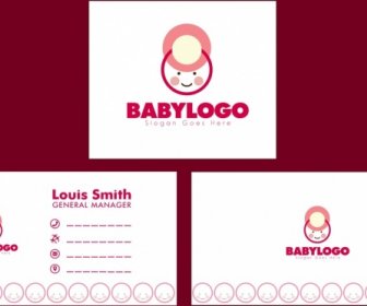 Детские магазин Namecard шаблон малыш дизайн логотипа