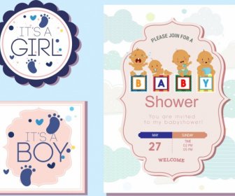 Baby Shower Tags Templates Paper Cut Decor