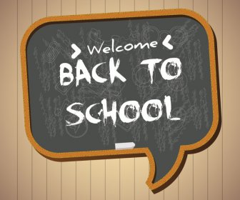 Back To School Background With Text On Chalkboard