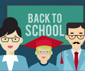 Back To School Banner Family Style Design