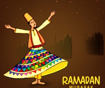 latar belakang ramadan mubarak vektor desain set