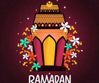 latar belakang ramadan mubarak vektor desain set