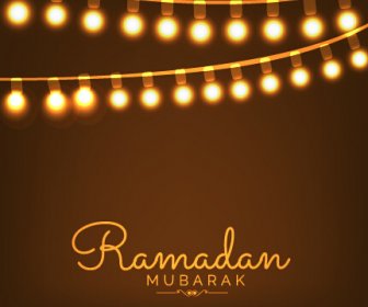 Latar Belakang Ramadan Mubarak Vektor Desain Set