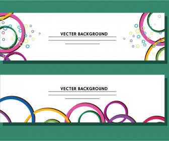 Background Template Design With Colorful Circles