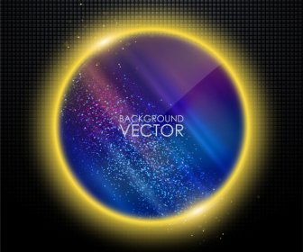 Hintergrund-Vektor-Illustration Mit Abstrakt Planet