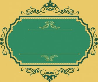 Badge Frame Template Classical Curved Design