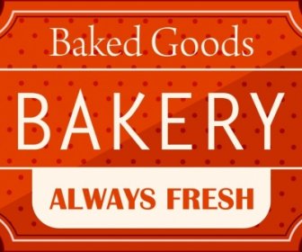 Bakery Label Design Red Classical Style