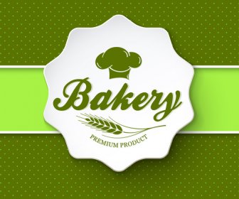 Bäckerei-Menü Mit Grünen Flecken Hintergrund