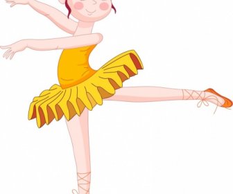 Icono De Bailarina Femenino Dinámico Dibujo De Personajes De Dibujos  Animados-Vector Misc-vector Libre Descarga Gratuita