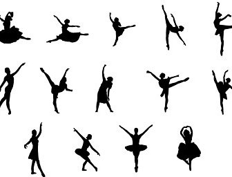 Ballet Of Action Peoples Cut Vector