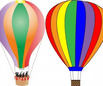顏色設計中的氣球向量插圖