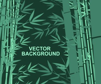 Bamboo Background Dark Green Tree Leaves Icons