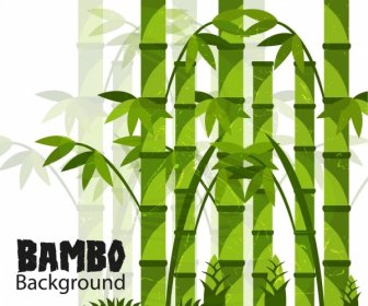 Bamboo Background Green Grunge Design