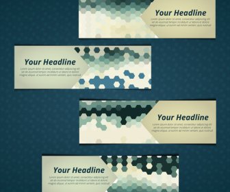 Banner Design Sets With Bokeh Background