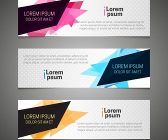 Banner Sets With Abstract Modern Style Background