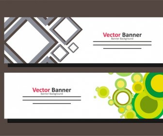 Banner Template Design Colorful Geometric Design