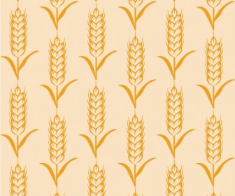 大麦の背景黄色の繰り返し装飾