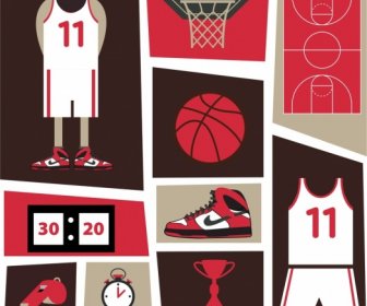 elemen desain bola basket, simbol gelap, dekorasi