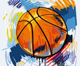 basketball graffiti vector