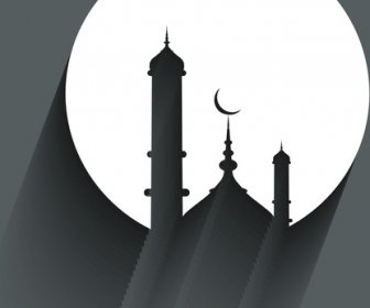 Güzel Arapça Islami Ramazan Kareem Vektör -4