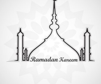 Hermoso árabe Islámico Ramadán Kareem Vector No.292683