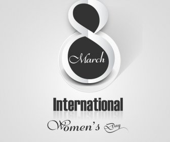 Schöne Hintergrund-Design Für Damen Tag Karte Vektor