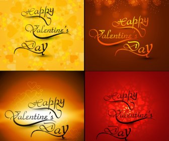Beautiful Background For Happy Valentines Day Heart Colorful Collection Design Vector