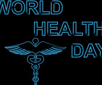 Konsep Warna-warni Biru Yang Indah Latar Belakang Medis Dunia Kesehatan Hari Vektor Desain