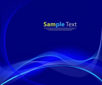 Beautiful Blue Wave Lines On A Blue Background Vector Graphic