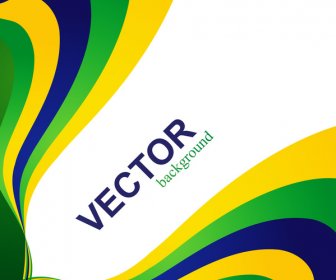 Schöne Brasilien Flagge Winken Konzept Farbigen Hintergrund