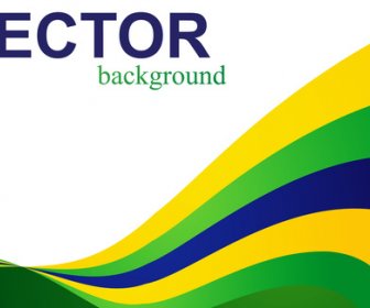 Bela Bandeira Brasil Fundo Colorido Do Conceito De Onda
