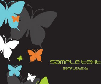 Beautiful Butterfly Elements Background Vector