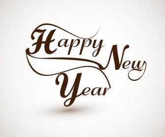 Beautiful Calligraphic Text Design For Happy New Year Illustration Vector