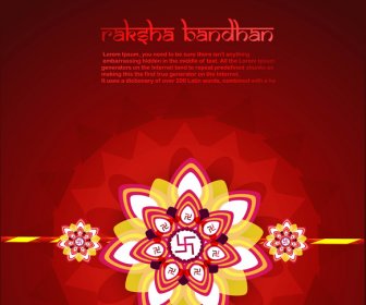 красивые карты Ракша Bandhan фестиваля фон