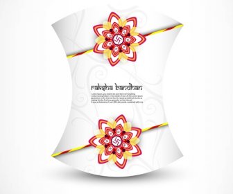 Beautiful Card Raksha Bandhan Festival Background Vector