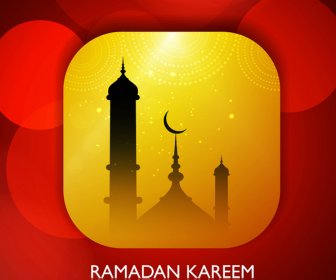 Beautiful Celebration Ramadan Kareem Bright Colorful Vector