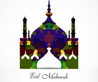 Perayaan Indah Ramadhan Kareem Vektor Warna-warni Cerah