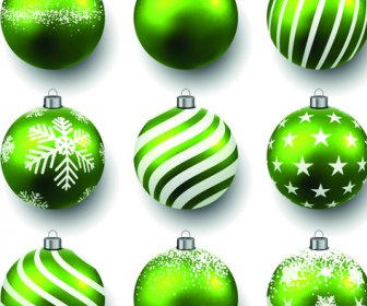 Beautiful Christmas Balls Caretive Design Vector